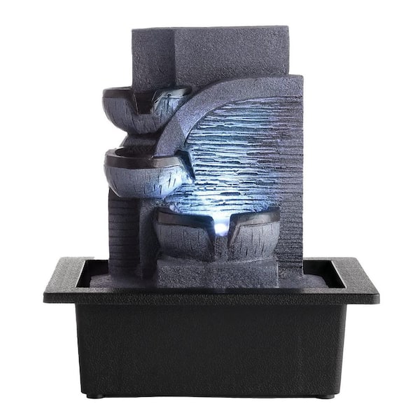 Indoor Waterfall Fountain with LED Light for Home and Office Decor