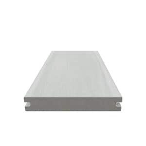 1 in. x 6 in. x 8 ft. Icelandic Smoke White Solid with Groove Composite Decking Board, UltraShield Natural Magellan