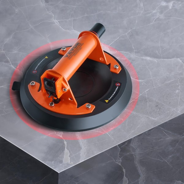 8 in. Glass Suction Cup Vacuum Suction Cup with ABS Handle and Carry Box 615 lbs. Load Capacity for Glass, Granite, Tile