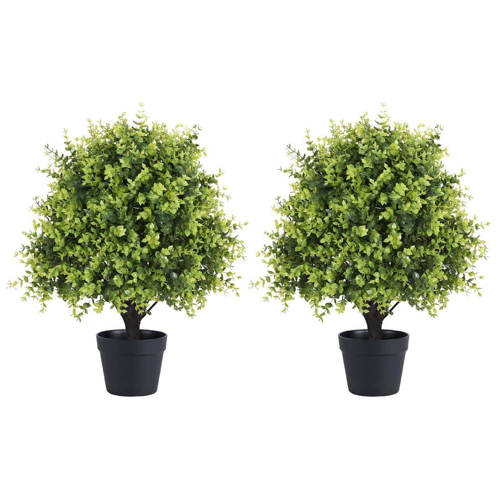 2 ft. Artificial Boxwood Topiary Tree in Pot, UV Resistant, Lifelike Faux Decorative Plant for Indoor/Outdoor Use 2-Pack price history on PriceWatchPro