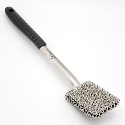 Even Embers Steel Wool Grill Brush ACC0013AS - The Home Depot