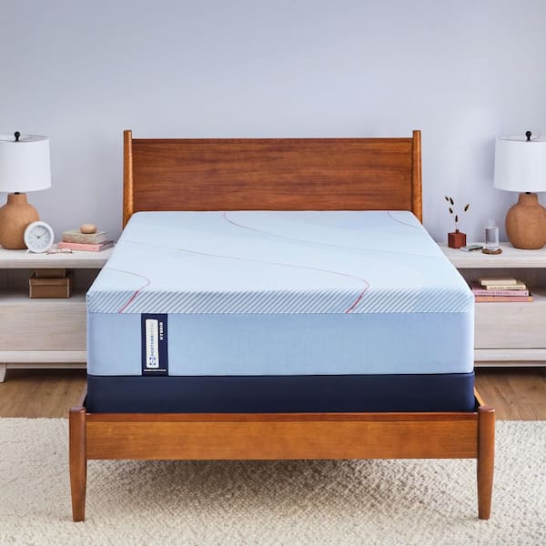 Posturepedic Fayette 12 in. Split CA King Medium Hybrid Tight Top Mattress Set with 9 in. Foundation