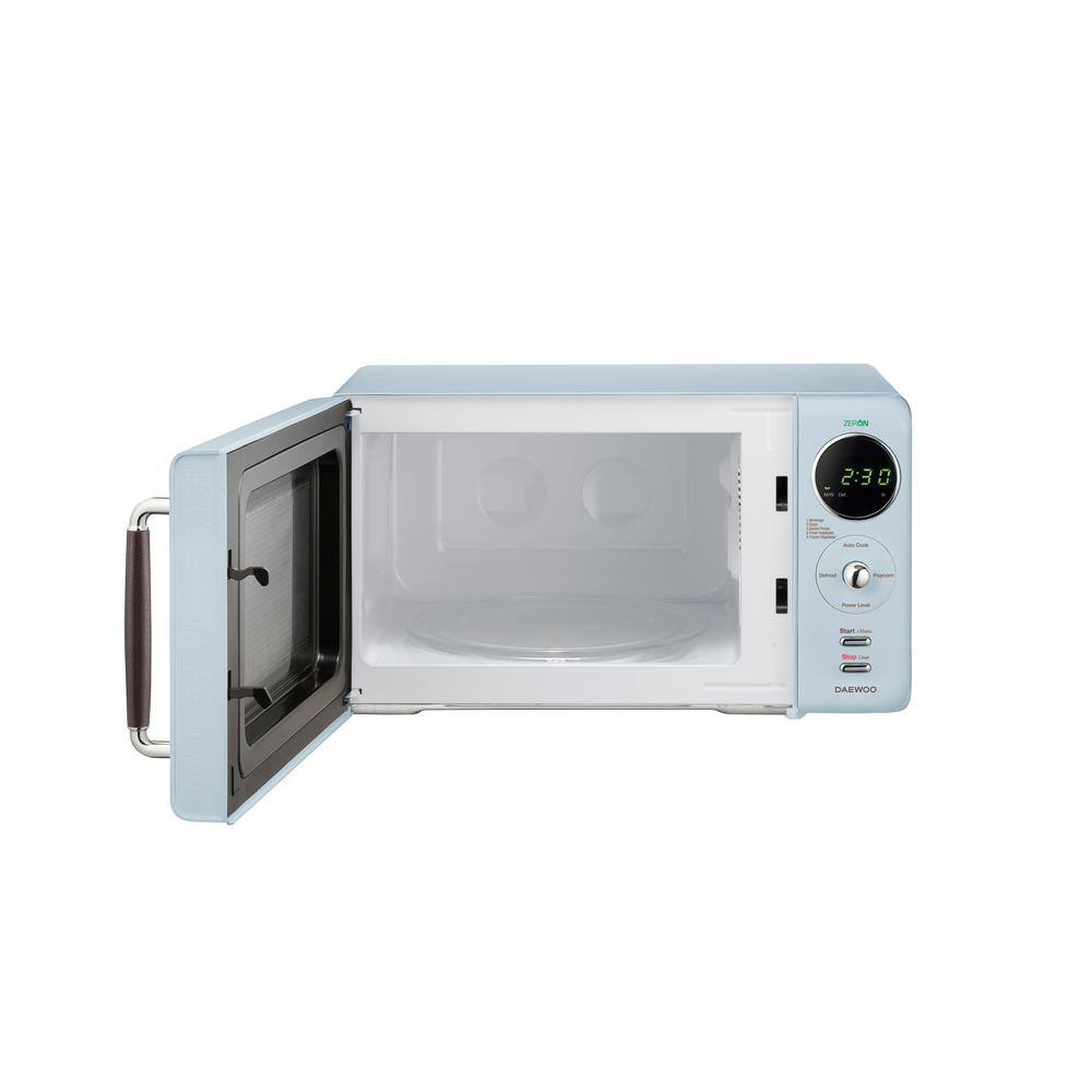 DAEWOO Retro 0.7 cu. Ft. Countertop Microwave in City BlueKOR07R3ZEL