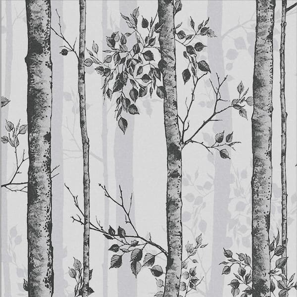 Graham & Brown Albero Black and White Wallpaper