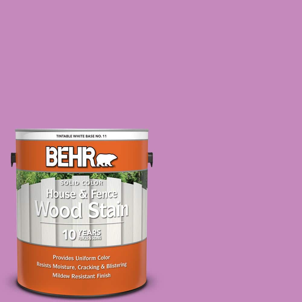 1 gal. #P110-4 Rock Star Pink Solid Color House and Fence Exterior Wood Sta