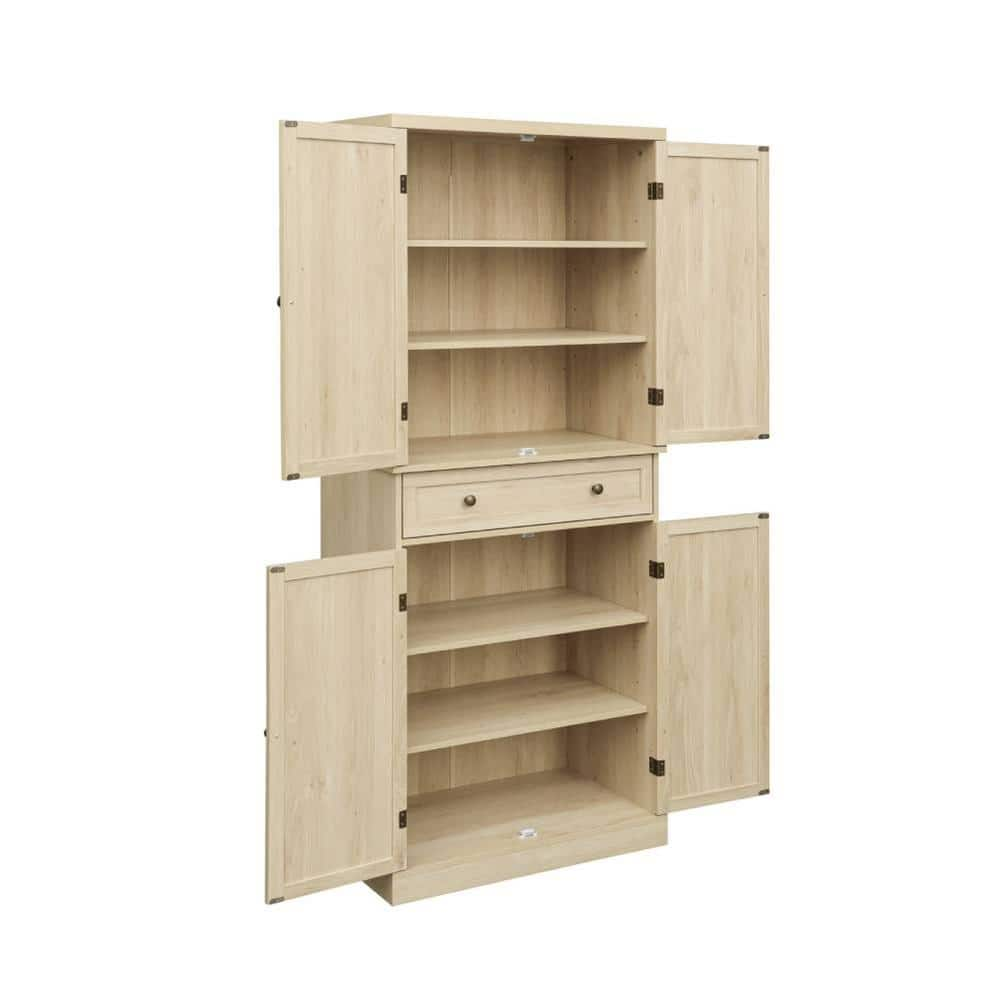 29.93 in. W x 15.75 in. D x 72.33 in. H Bathroom Beige Linen Cabinet ...