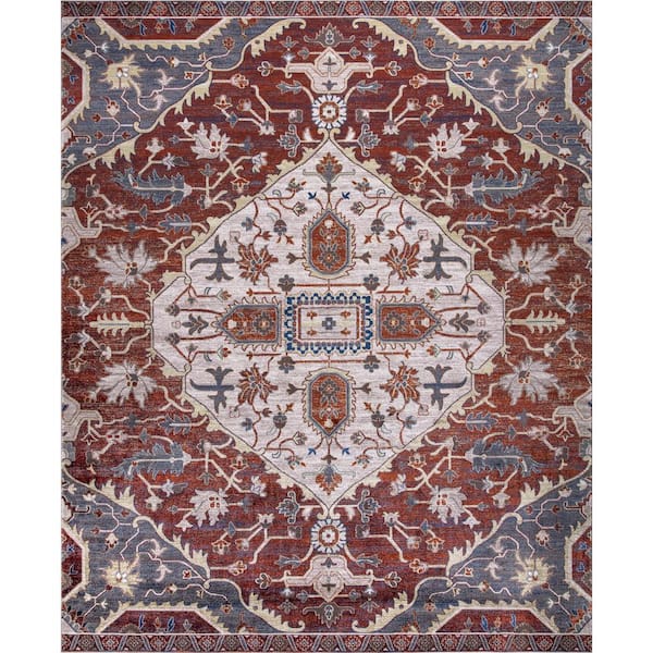 Home Decorators Collection Talya Red 9 ft. x 12 ft. Medallion Area Rug