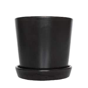 NPN 5 in. L x 5 in. W x 5 in. H 1 qt. Semi Matte Black Indoor Ceramic Bryant (1-Pack)