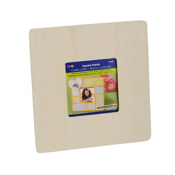 Plaid Value 1-Opening 7.75 in. x 7.75 in. Square Plywood Picture Frame