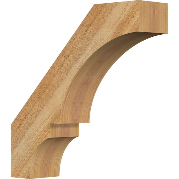 Ekena Millwork 4"W x 16"D x 16"H Balboa Rough Sawn Knee Brace, Western Red Cedar