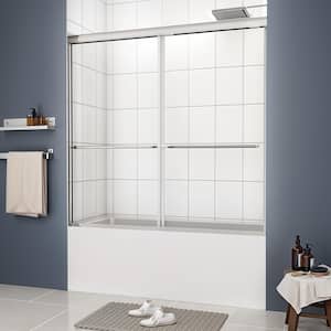 Dreamwerks 60 in. x 60 in. Semi-Framed Bypass Shower Door in Polished Chrome
