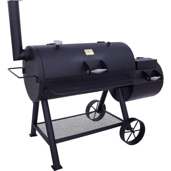 OKLAHOMA JOE'S Longhorn Offset Smoker in Black with 1,060 sq. in. Cooking Space