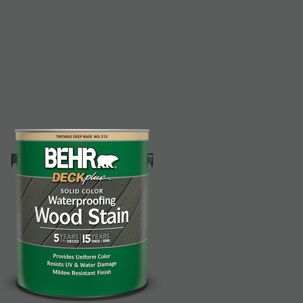 1 gal. #N520-6 Asphalt Gray Solid Color Waterproofing Exterior Wood Stain
