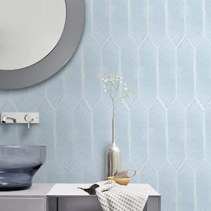 Porto Sky Blue 3 in. x 12 in. Textured Decorative Ceramic Wall Tile (21/case)
