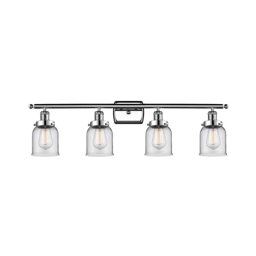 Bell 36 in. 4-Light Polished Chrome Vanity Light with Glass Shade price history on PriceWatchPro