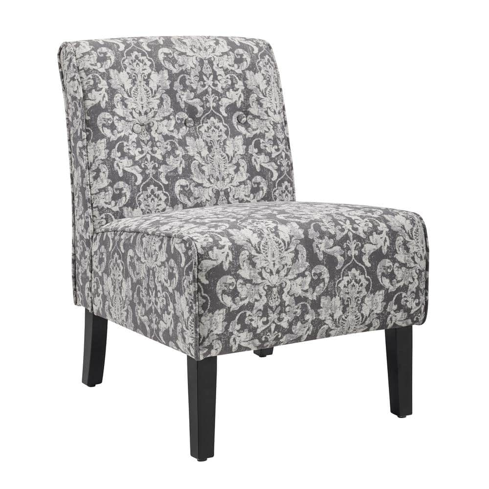 gray damask chair