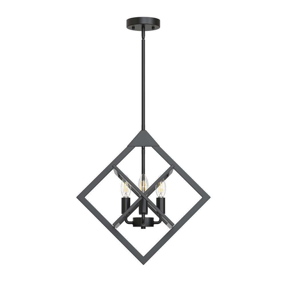 4-Light Modern Black Geometric Chandelier with Cube Metal Frame E12 Ceiling Fixture for Dining Room Living Room price history on PriceWatchPro