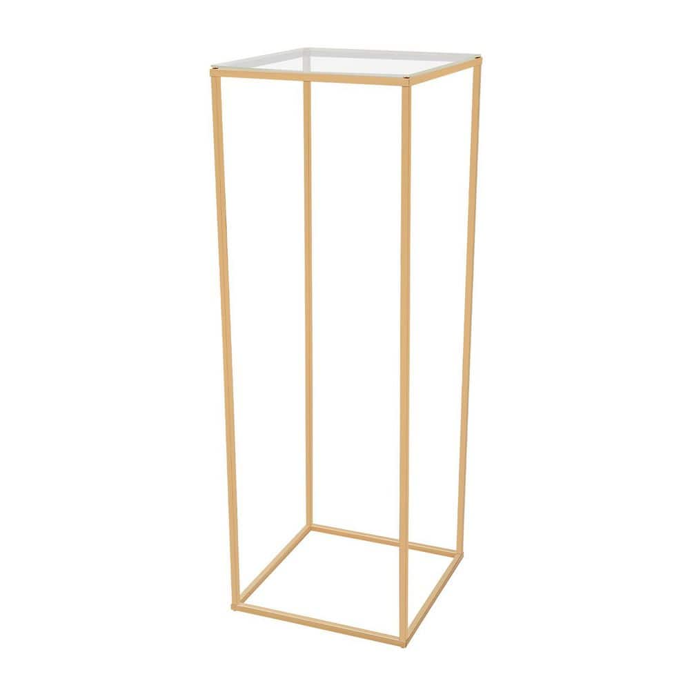 31 in. Tall Indoor/Outdoor Gold Metal Column Flower Plant Stand (1-Tiered) price history on PriceWatchPro