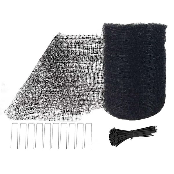 Unbranded 7 ft. x 100 ft. Polypropylene Reusable Protective Garden Netting for Plants Fruit Trees Vegetables, Black