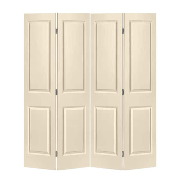 CALHOME 48 in. x 80 in. 6-Panel Primed MDF Composite Double Bi