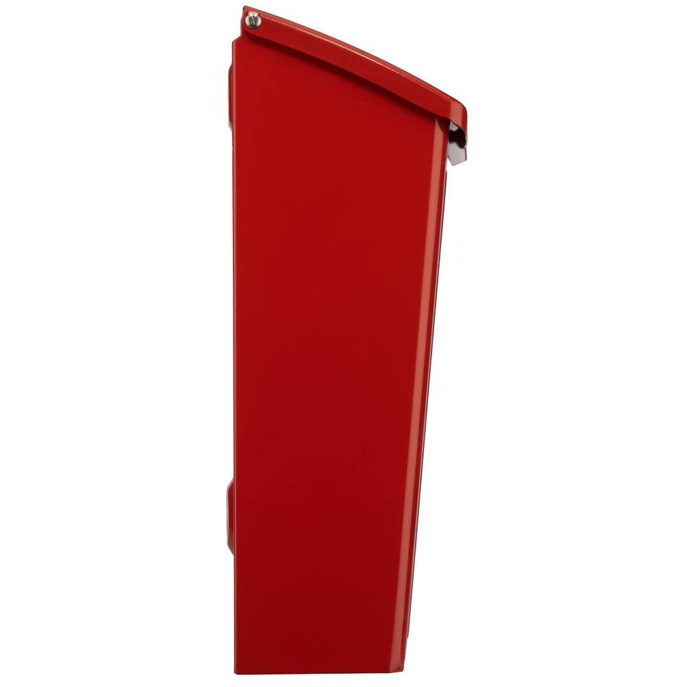 Small Red Steel Modern Wall Mount Mailbox