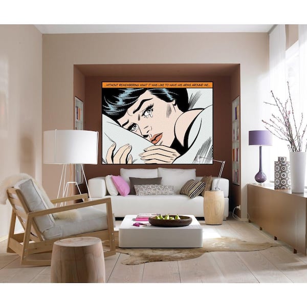 Ideal Decor 45 in. x 69 in. Crying Woman Wall Mural
