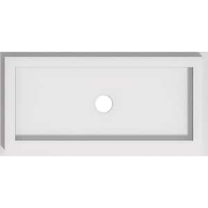 1 in. P X 12 in. W X 6 in. H X 1 in. ID Rectangle Architectural Grade PVC Contemporary Ceiling Medallion