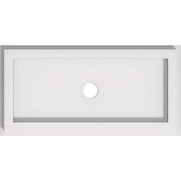 1 in. P X 12 in. W X 6 in. H X 1 in. ID Rectangle Architectural Grade PVC Contemporary Ceiling Medallion