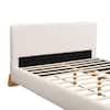 CHRISTOPHER KNIGHT HOME Astrielle Queen Size Modern Upholstered Boucle Platform Bed with Headboard, Wood, White 118424