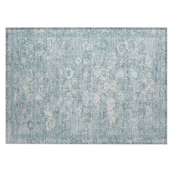 Chantille Machine Washable Indoor/Outdoor Abstract ACN3175 Teal 3 ft. x 4 ft. Area Rug