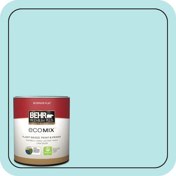 1 qt. #500A-2 Refreshing Pool Flat EcoMix Plant-Based Interior Paint & Primer