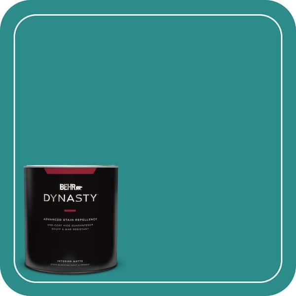 BEHR DYNASTY 1 qt. Home Decorators Collection #HDC-FL13-12 Taos Turquoise Matte Interior Stain-Blocking Paint & Primer