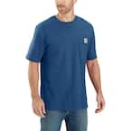 Men's Medium Lakeshore Heather Cotton/Polyester Loose Fit Heavyweight Short-Sleeve Pocket T-Shirt
