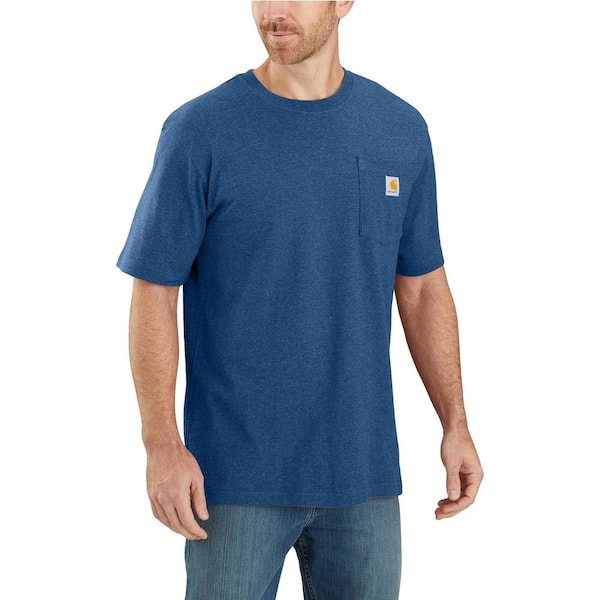 Carhartt Men's 4 XL Lakeshore Heather Cotton/Polyester Loose Fit Heavyweight Short-Sleeve Pocket T-Shirt
