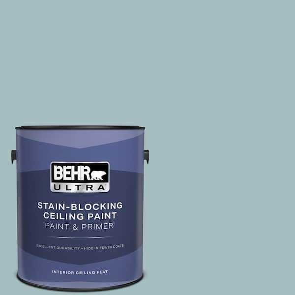 1 gal. #PPU13-13 Oslo Blue Ceiling Flat Interior Paint & Primer