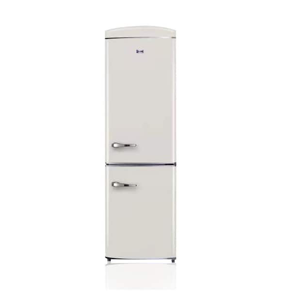 ConServ 24in RETRO BOTTOM MOUNT 11cf Refrigerator Fast Freeze 110V in Cream