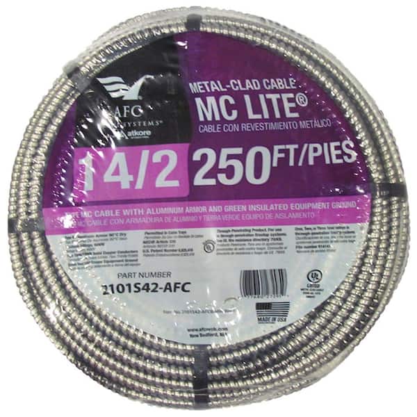 AFC Cable Systems 14/2 x 250 ft. Solid MC Lite Cable