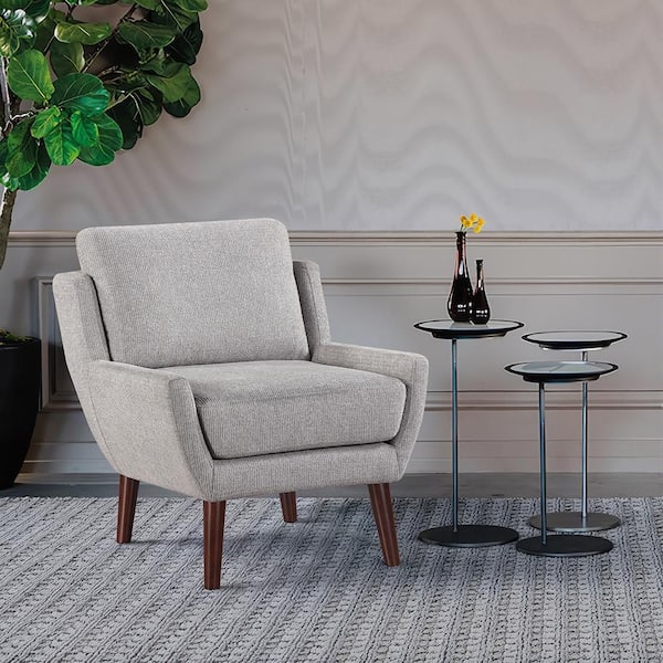 Ameillia Gray Chenille Upholstery Accent Arm Chair