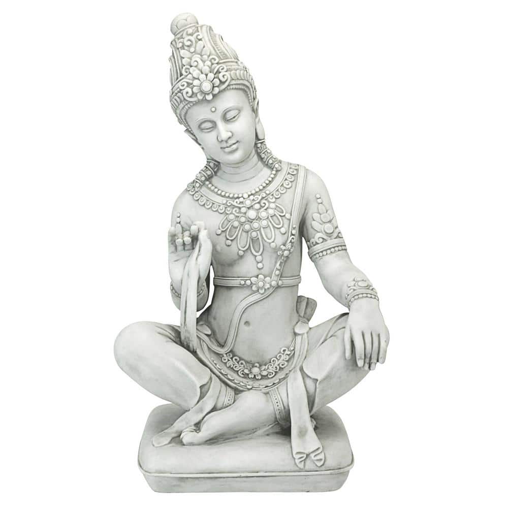 21.5 in. H Sitting Thai Teppanom Beautiful Being Garden Statue