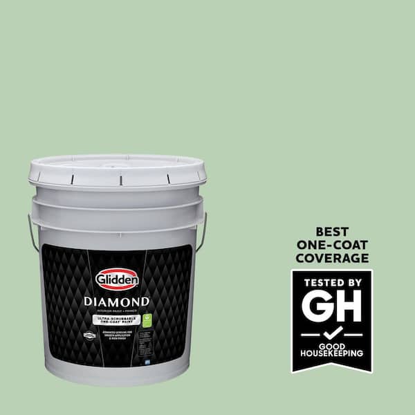 Glidden Diamond 5 gal. PPG1130-4 Lime Taffy Semi-Gloss Interior Paint with Primer