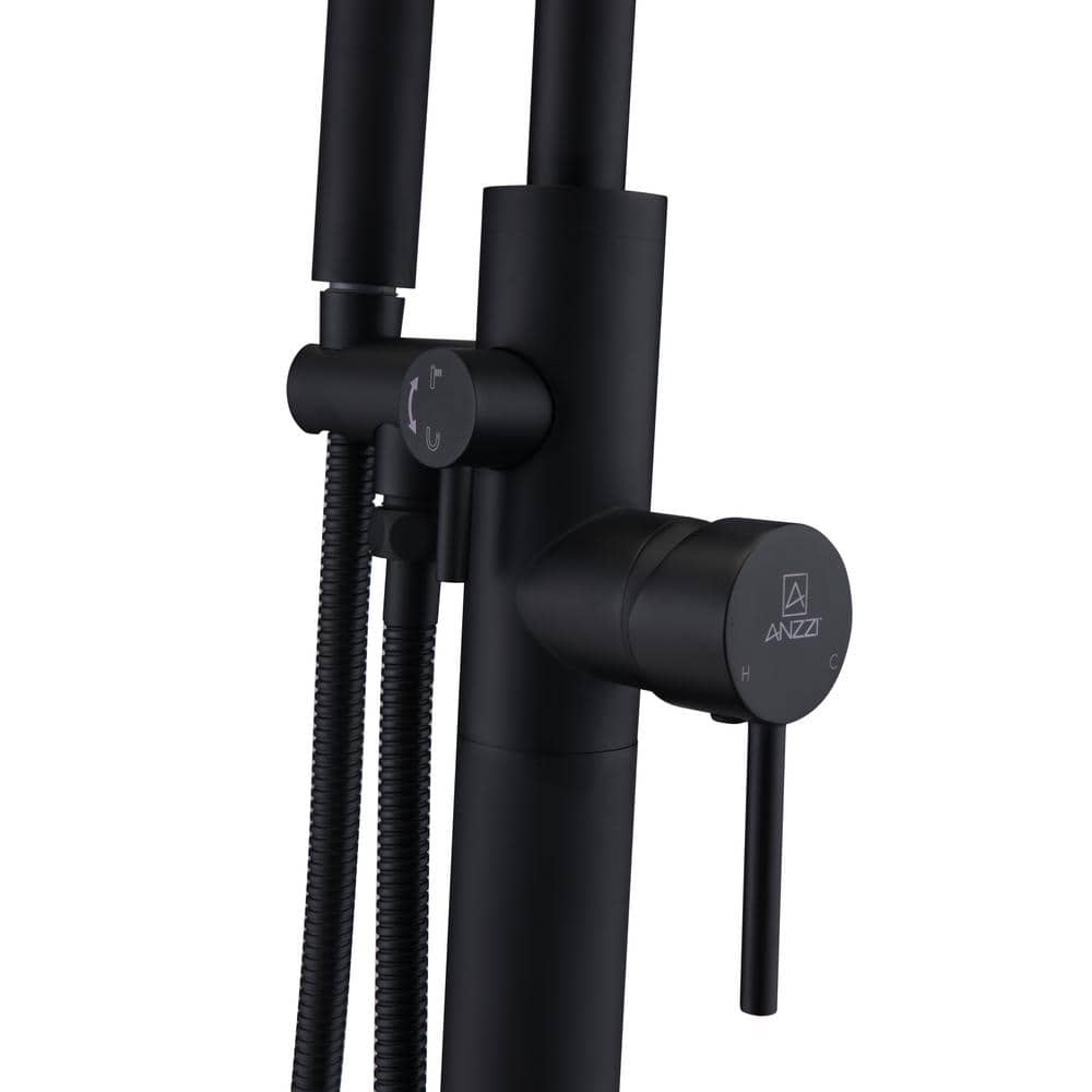 Oil Rubbed Bronze Freestanding Tub Faucet with Hand Shower