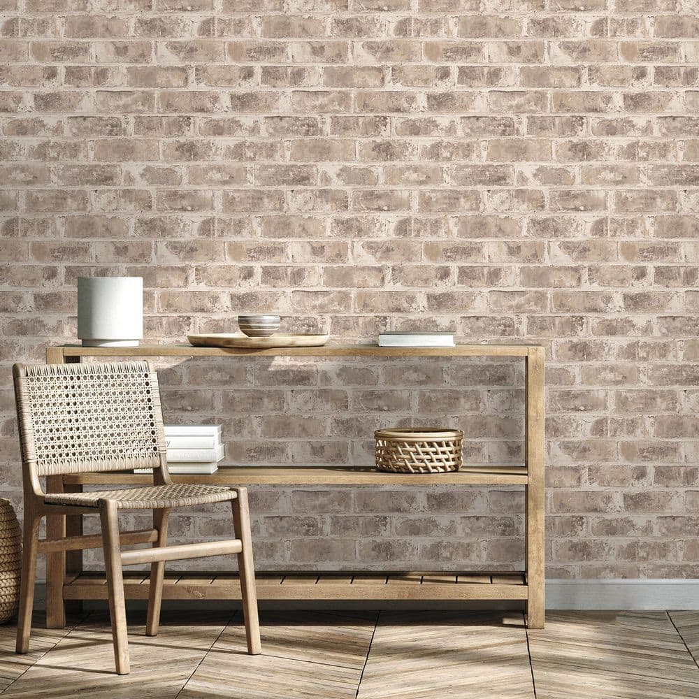 White Warrick Taupe Brick Wallpaper Sample price history on PriceWatchPro