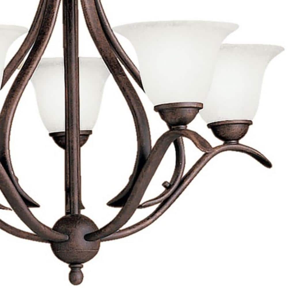 Elegant Dover 5-Light Traditional Chandelier in Distressed Bronze
