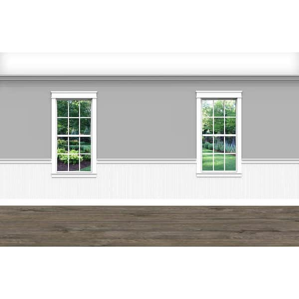 Ornamental Mouldings .75 in. D x 36 in. W x 92 in. L Unfinished Aspen Wood Harrison Wainscot Kit Panel Moulding