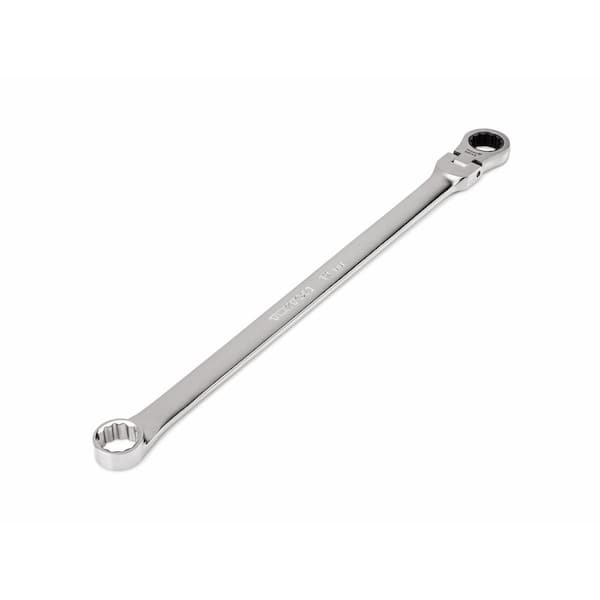19 mm Long Fixed/Flex Head 12-Point Ratcheting Box End Wrench