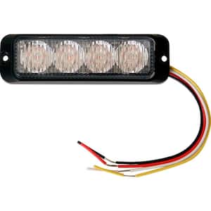 4.8 in. Rectangular Emergency Safety Mini Strobe LED Flashing Light Bar 19 Patterns, Clear