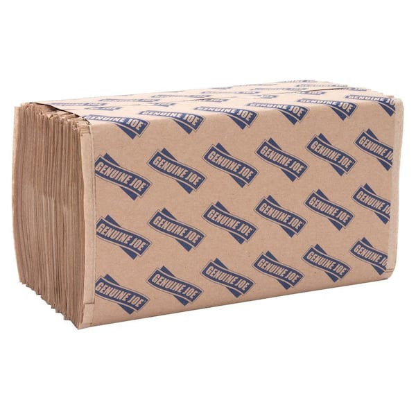 Genuine Joe Single-Fold Value Paper Towels (250 Sheets per Pack