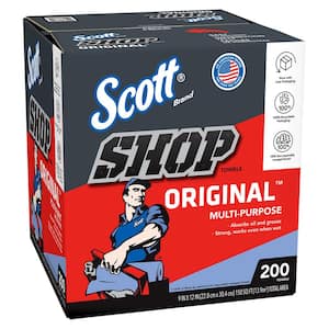 Blue Pop-Up Box Shop Towels (200/Box)