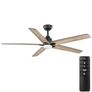Vinwood 56 in. Indoor White Color Changing LED Matte Black Smart Hubspace Ceiling Fan with DC Motor and Remote Control