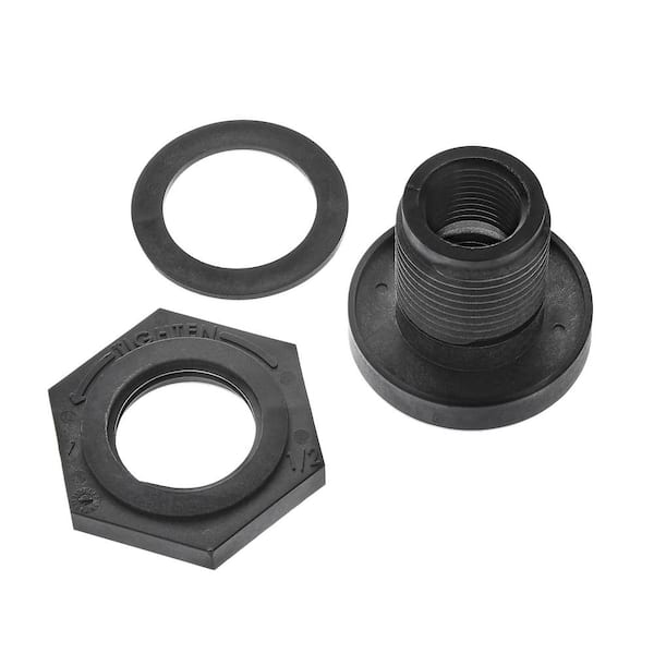 3/8 Female 1/2 Male Brass Bulkhead Fittings Tank Fitting With 2 Rubber  Ring
